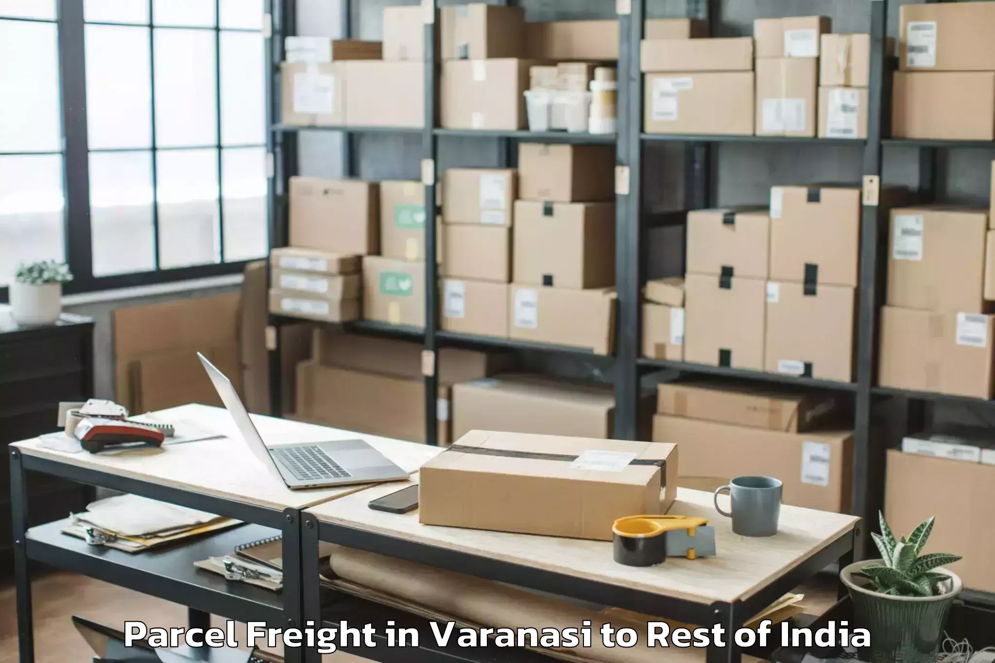 Discover Varanasi to Pulwama Parcel Freight